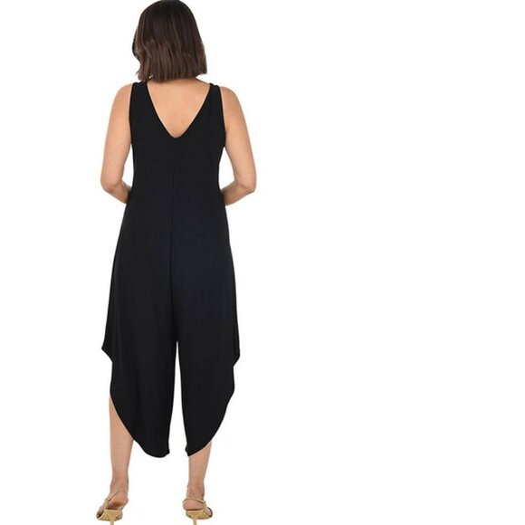 Nick and Nash Elegant Black Sleeveless Wide Leg Cropped Jumpsuit, NWOT, S - Picture 2 of 12